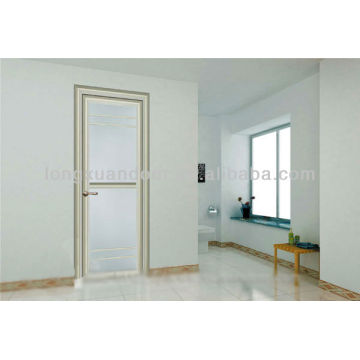 Aluminum frame and tempered glass swing door, aluminium glass internal door